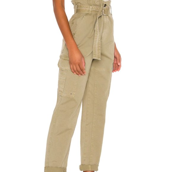 Frame Safari Paperbag Waist Belted Cargo Pants - Picture 3 of 15